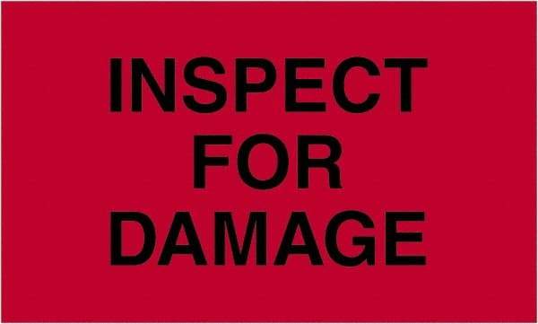 Tape Logic - 5" Long, Fluorescent Red Paper Shipping Label - For Multi-Use - USA Tool & Supply