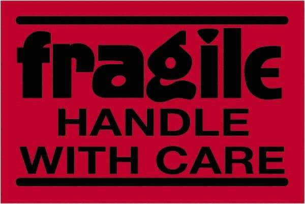 Tape Logic - 3" Long, Fluorescent Red Paper Shipping Label - For Multi-Use - USA Tool & Supply