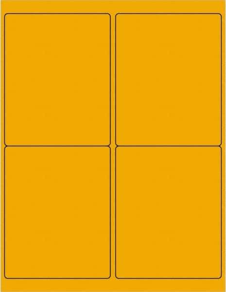 Tape Logic - 5" Long, Fluorescent Orange Paper Laser Label - For Laser Printers - USA Tool & Supply