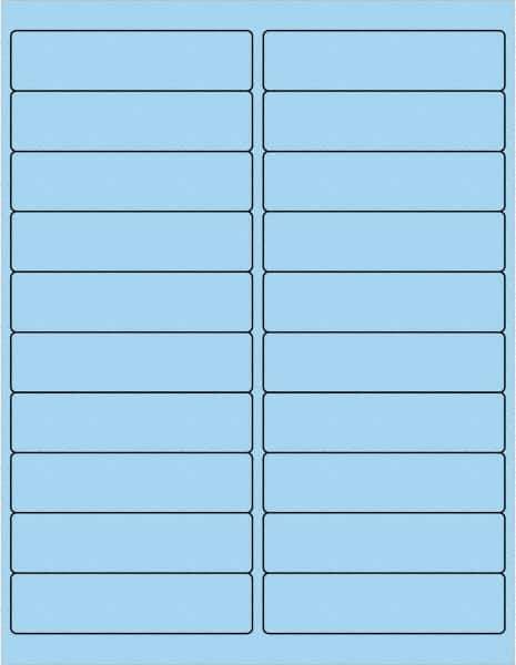 Tape Logic - 4" Long, Pastel Blue Paper Laser Label - For Laser Printers - USA Tool & Supply