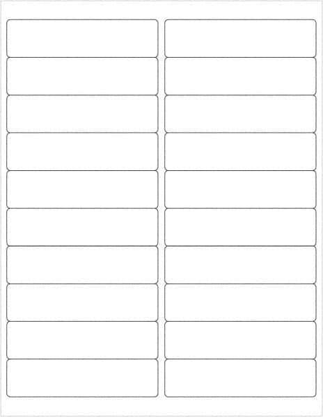 Tape Logic - 4" Long, White Paper Laser Label - For Laser Printers - USA Tool & Supply
