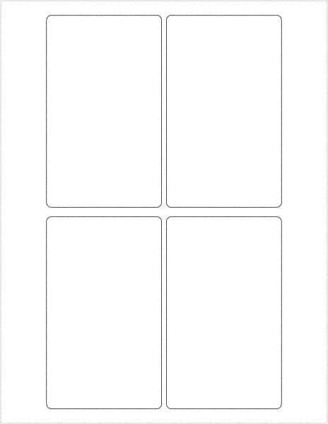 Tape Logic - 5" Long, White Paper Laser Label - For Laser Printers - USA Tool & Supply