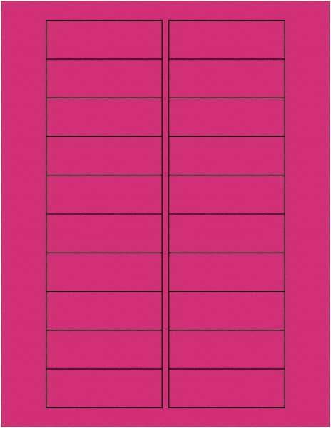 Tape Logic - 3" Long, Fluorescent Pink Paper Laser Label - For Laser Printers - USA Tool & Supply