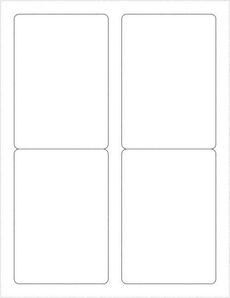 Tape Logic - 5" Long, Gloss White Paper Laser Label - For Laser Printers - USA Tool & Supply