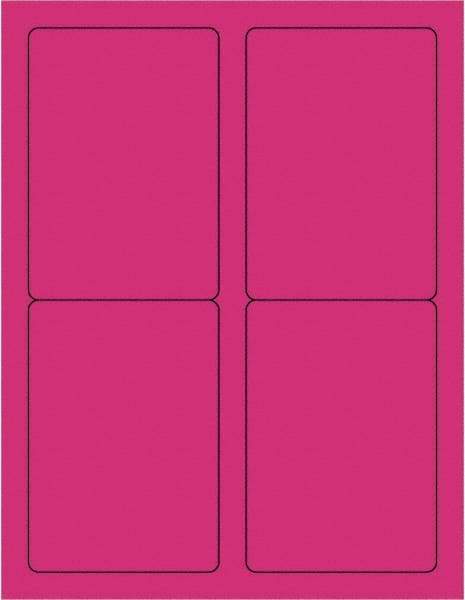 Tape Logic - 5" Long, Fluorescent Pink Paper Laser Label - For Laser Printers - USA Tool & Supply