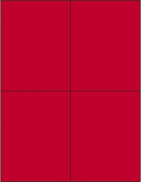 Tape Logic - 5-1/2" Long, Fluorescent Red Paper Laser Label - For Laser Printers - USA Tool & Supply