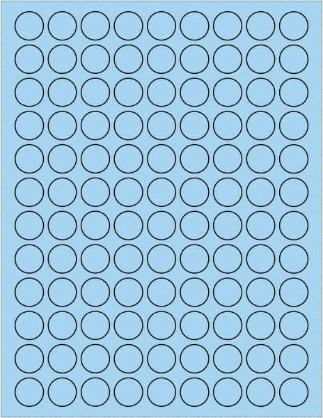 Tape Logic - 3/4" Long, Pastel Blue Paper Laser Label - For Laser Printers - USA Tool & Supply
