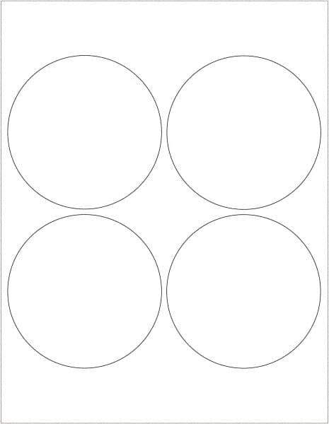 Tape Logic - 4" Long, White Paper Laser Label - For Laser Printers - USA Tool & Supply
