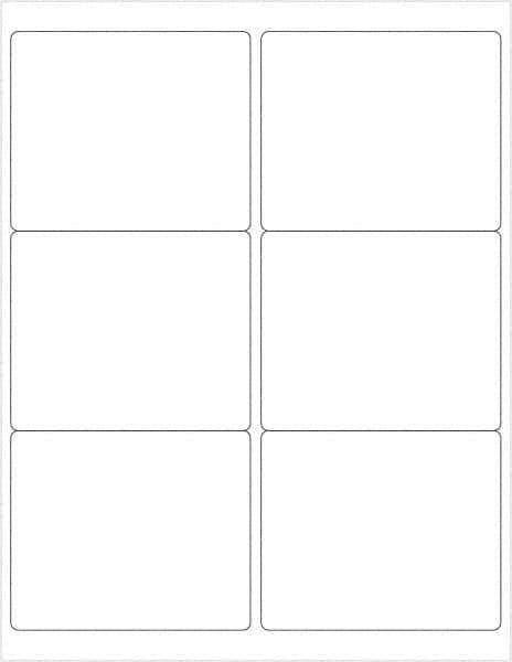 Tape Logic - 4" Long, White Paper Laser Label - For Laser Printers - USA Tool & Supply