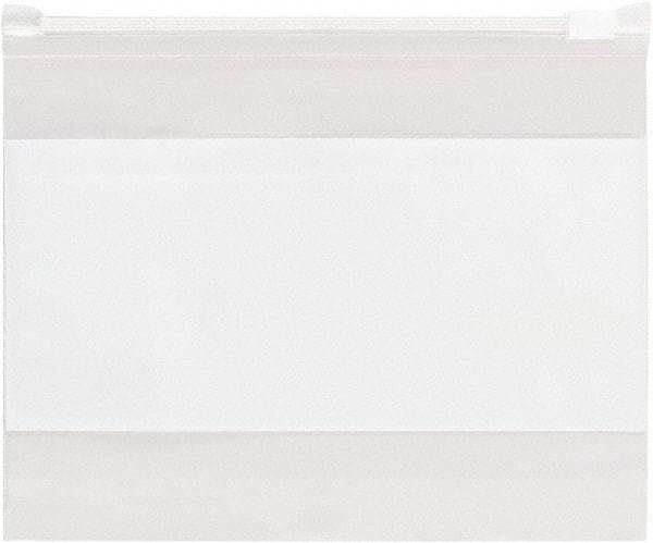 Value Collection - 9 x 12", 3 mil Slide-Seal Reclosable White Block Polybags - Clear - USA Tool & Supply