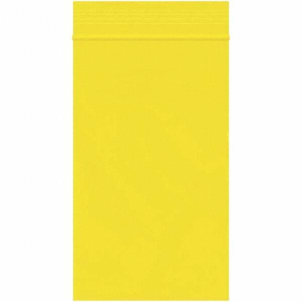 Value Collection - 3 x 5", 2 mil Reclosable Polybags - Yellow - USA Tool & Supply