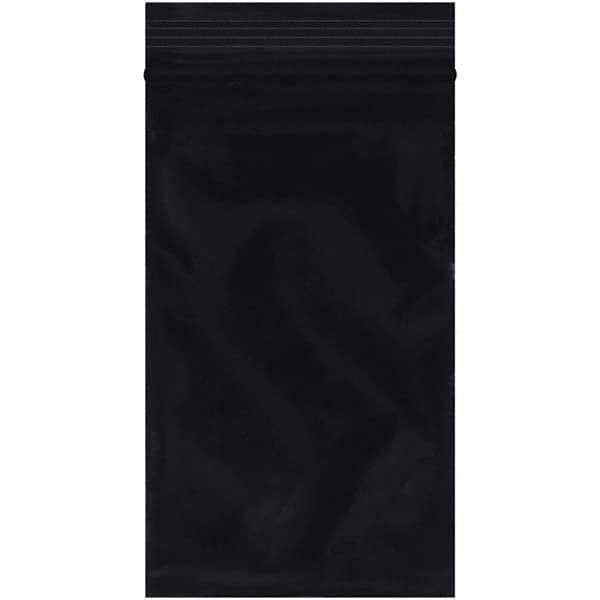Value Collection - 3 x 5", 2 mil Reclosable Polybags - Black - USA Tool & Supply