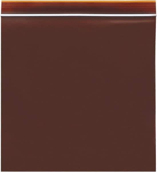 Value Collection - 8 x 8", 3 mil Minigrip Reclosable Lab Guard UV Protection Bags - Amber - USA Tool & Supply