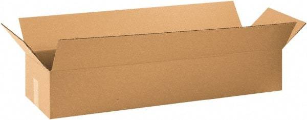 Made in USA - 10" Wide x 36" Long x 6" High Rectangle Corrugated Shipping Box - 1 Wall, Kraft (Color), 65 Lb Capacity - USA Tool & Supply