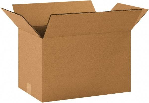 Made in USA - 14" Wide x 24" Long x 14" High Rectangle Heavy Duty Corrugated Box - 2 Walls, Kraft (Color), 100 Lb Capacity - USA Tool & Supply