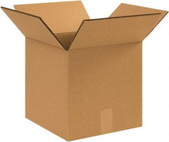 Made in USA - 12" Wide x 12" Long x 12" High Square Heavy Duty Corrugated Box - 2 Walls, Kraft (Color), 140 Lb Capacity - USA Tool & Supply