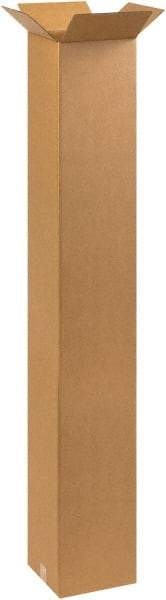 Made in USA - 10" Wide x 10" Long x 60" High Rectangle Corrugated Shipping Box - 1 Wall, Kraft (Color), 65 Lb Capacity - USA Tool & Supply