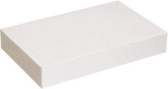 Made in USA - 14" Wide x 24" Long x 4" High Rectangle Chipboard Box - 1 Wall, White - USA Tool & Supply