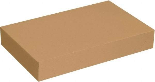 Made in USA - 14" Wide x 24" Long x 4" High Rectangle Chipboard Box - 1 Wall, Kraft (Color) - USA Tool & Supply