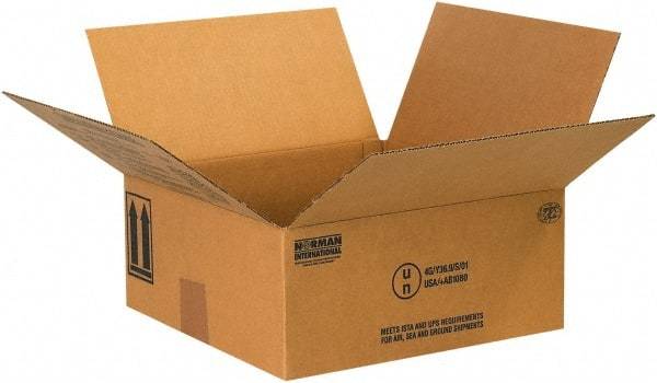 Made in USA - 10-1/4" Wide x 10-1/4" Long x 6-3/16" High Rectangle Corrugated Shipping Box - 1 Wall, Kraft (Color), 95 Lb Capacity - USA Tool & Supply