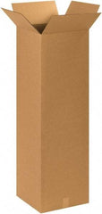 Made in USA - 15" Wide x 15" Long x 48" High Rectangle Corrugated Shipping Box - 1 Wall, Kraft (Color), 65 Lb Capacity - USA Tool & Supply