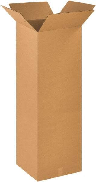 Made in USA - 16" Wide x 16" Long x 48" High Rectangle Corrugated Shipping Box - 1 Wall, Kraft (Color), 65 Lb Capacity - USA Tool & Supply