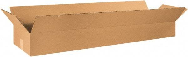 Made in USA - 12" Wide x 48" Long x 6" High Rectangle Corrugated Shipping Box - 1 Wall, Kraft (Color), 65 Lb Capacity - USA Tool & Supply