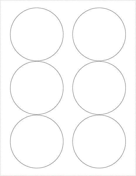 Tape Logic - 3" Long, White Paper Laser Label - For Laser Printers - USA Tool & Supply