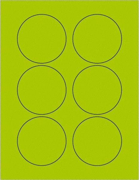 Tape Logic - 3" Long, Fluorescent Green Paper Laser Label - For Laser Printers - USA Tool & Supply