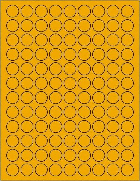 Tape Logic - 3/4" Long, Fluorescent Orange Paper Laser Label - For Laser Printers - USA Tool & Supply