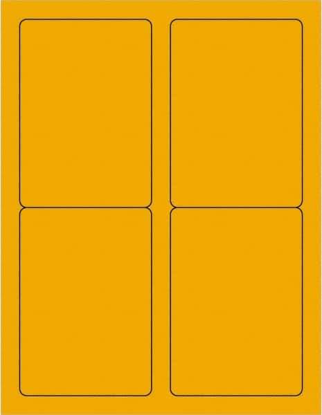 Tape Logic - 5" Long, Fluorescent Orange Paper Laser Label - For Laser Printers - USA Tool & Supply