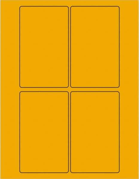 Tape Logic - 5" Long, Fluorescent Orange Paper Laser Label - For Laser Printers - USA Tool & Supply