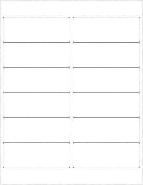 Tape Logic - 4" Long, White Paper Laser Label - For Laser Printers - USA Tool & Supply