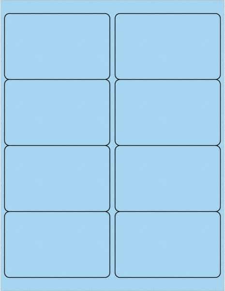 Tape Logic - 4" Long, Pastel Blue Paper Laser Label - For Laser Printers - USA Tool & Supply