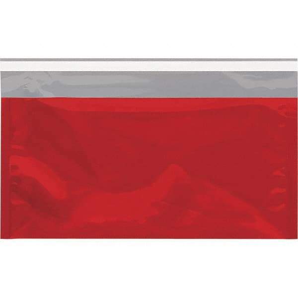 Value Collection - 10-1/4" Long x 6-1/4" Wide Peel-Off Self-Seal Metallic Mailer - Red - USA Tool & Supply