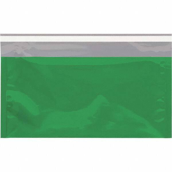 Value Collection - 10-1/4" Long x 6-1/4" Wide Peel-Off Self-Seal Metallic Mailer - Green - USA Tool & Supply
