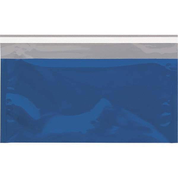 Value Collection - 10-1/4" Long x 6-1/4" Wide Peel-Off Self-Seal Metallic Mailer - Blue - USA Tool & Supply