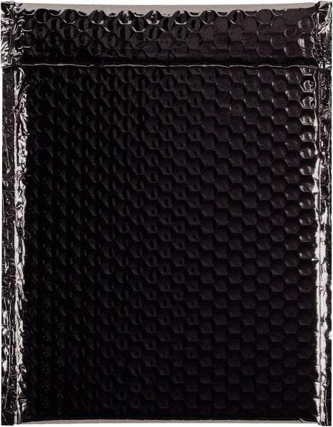 Made in USA - 11-1/2" Long x 9" Wide Peel-Off Self-Seal Bubble Mailer - Black - USA Tool & Supply
