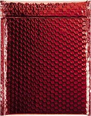 Made in USA - 11-1/2" Long x 9" Wide Peel-Off Self-Seal Bubble Mailer - Red - USA Tool & Supply