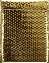 Made in USA - 11-1/2" Long x 9" Wide Peel-Off Self-Seal Bubble Mailer - Gold - USA Tool & Supply