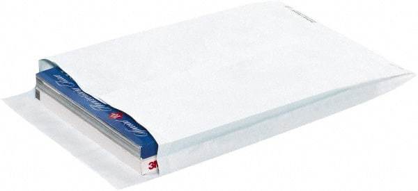 Dupont - 16" Long x 12" Wide Peel-Off Self-Seal Tyvek Expansion Envelope - White - USA Tool & Supply