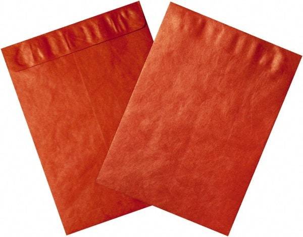 Dupont - 12" Long x 9" Wide Peel-Off Self-Seal Tyvek Flat Catalog Envelopes - Red - USA Tool & Supply