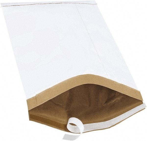 Made in USA - 16" Long x 10-1/2" Wide Peel-Off Self-Seal Padded Mailer - White - USA Tool & Supply