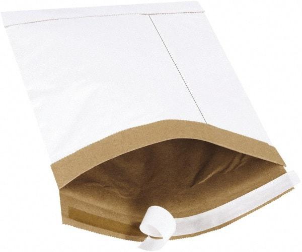 Made in USA - 12" Long x 7-1/4" Wide Peel-Off Self-Seal Padded Mailer - White - USA Tool & Supply