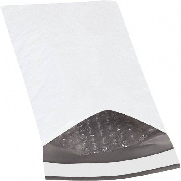 Made in USA - 10" Long x 5" Wide Peel-Off Self-Seal Padded Mailer - White - USA Tool & Supply