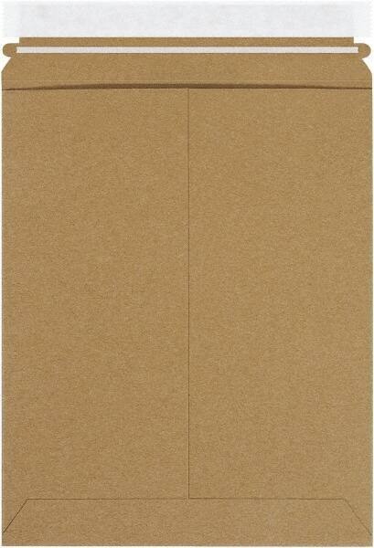Made in USA - 12-1/4" Long x 9-3/4" Wide Peel-Off Self-Seal Flat Mailer - Kraft - USA Tool & Supply
