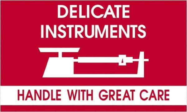 Tape Logic - 5" Long, Red/White Paper Shipping Label - For Multi-Use - USA Tool & Supply