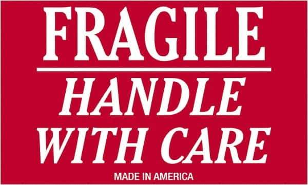 Tape Logic - 4" Long, Red/White Paper Shipping Label - For Multi-Use - USA Tool & Supply