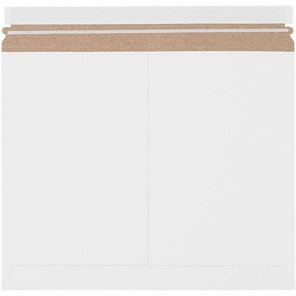 Made in USA - 11-7/8" Long x 14-7/8" Wide Peel-Off Self-Seal Flat Mailer - White - USA Tool & Supply