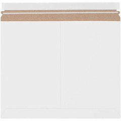 Made in USA - 11-7/8" Long x 14-7/8" Wide Peel-Off Self-Seal Flat Mailer - White - USA Tool & Supply